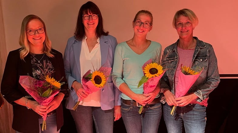 Der neue Vorstand in Radeburg: Karina Jentzsch, Franziska Hübler, Christina Fiebig und Birgit Erpenbach.