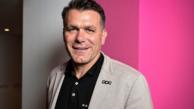 Ralf Pechmann, Vorstandschef der Deutsche Telekom MMS GmbH in Dresden, will in den kommenden Monaten bis zu 100 neue Mitarbeiter und Mitarbeiterinnen einstellen. Foto: SZ/Veit Hengst