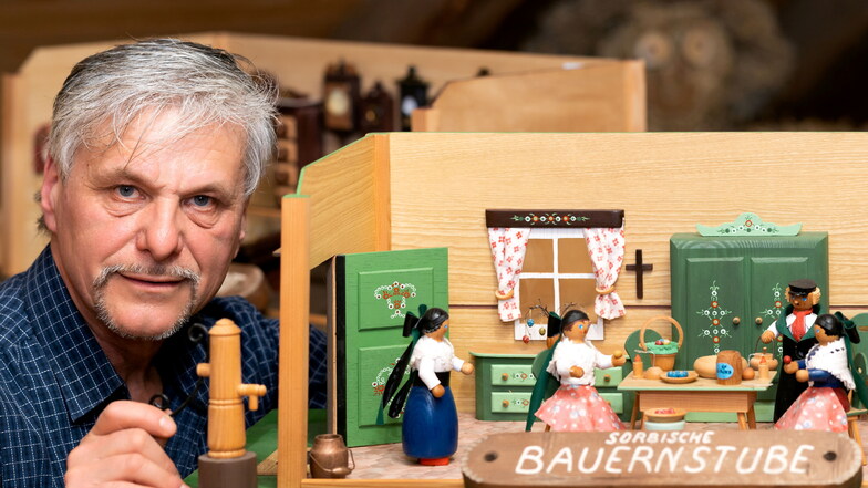 Neue Ausstellung in der Alten Schmiede Rammenau - der Bautzener Künstler Tom Glöß stellt seine Miniaturstuben aus.