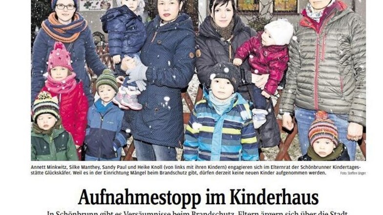 Die SZ berichtete am 9. März dieses Jahres über die Sorgen von Eltern, deren Kinder in der Schönbrunner Kita Glückskäfer betreut werden.