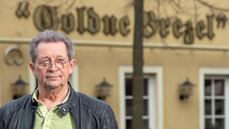 Dieter Suttner hat das Gasthaus Goldne Brezel in Moritzburg zu Ostern das letzte Mal für Gäste geöffnet. Der Gastwirt wird 72 Jahre alt, dennoch verabschiedet er sich noch nicht ganz in den Ruhestand.