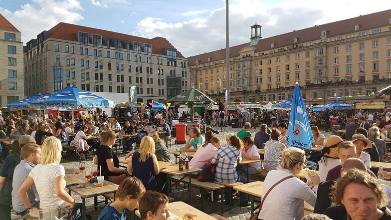 In der Sonne sitzen und ghanaisches Essen genießen? Dieses Wochenende kein Problem in Dresden.