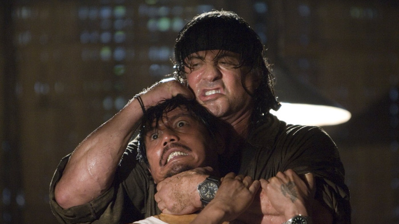 Der Mann als Kampfmaschine – hier im „Rambo“-Film mit Sylvester Stallone.