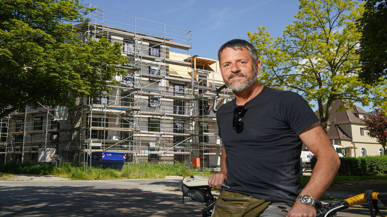 Silvio Bjarsch ist Bauherr, Investor, Bauleiter und künftiger Vermieter eines modernen Wohnhauses an der Ecke Löhr-/Klosterstraße in Bautzen.