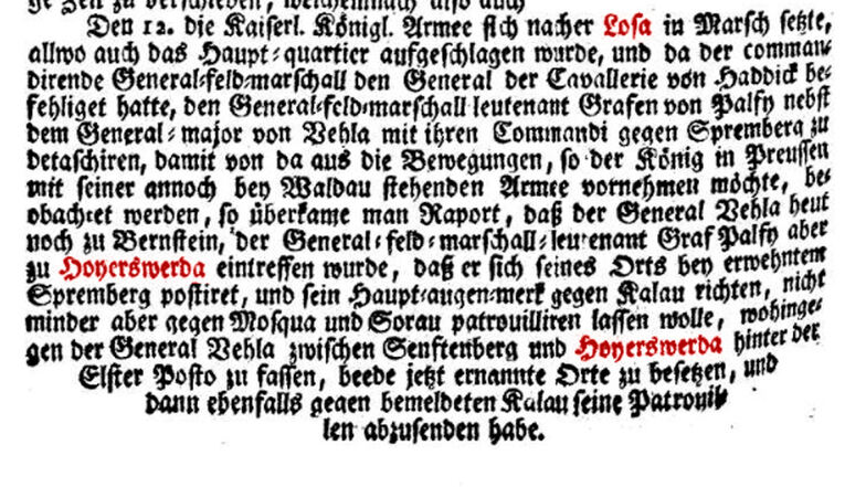 So konnte man’s im Wiennerischen Diarium“ vom 22. September 1759 lesen. Die roten Hervorhebungen sind allerdings ein Werk der Tageblatt-Redaktion.