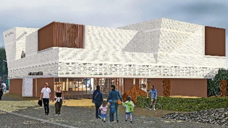 Auch dieser Entwurf für den geplanten Neubau am Karl-May-Museum ist vom Büro von Frank Mehnert und Dirk Georgi.
