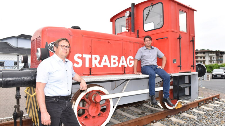 Ingo Kutschker und Robert Fischer (re.) sind mit der Strabag Rail Freital auf Expansionskurs.