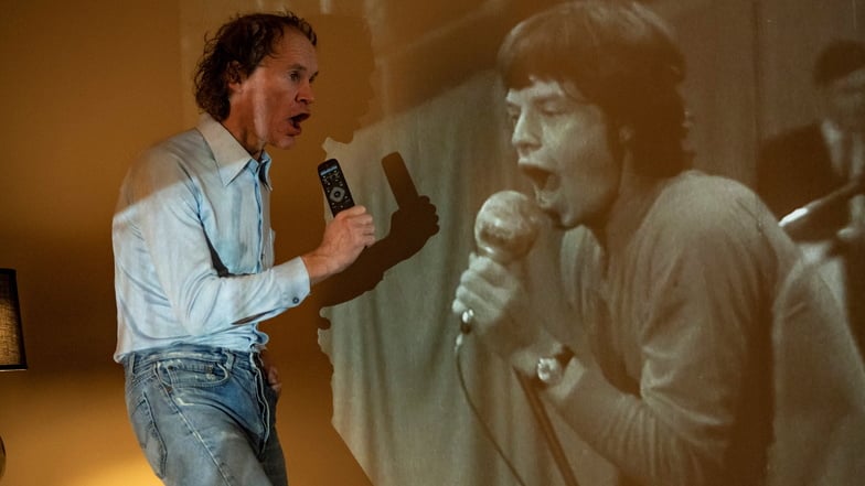 Erstaunliche Ähnlichkeiten: Olaf Schubert und Mick Jagger. Freilich an der Art des Gesangs mit Mikro hat der Dresdner Comedian noch Reserven.