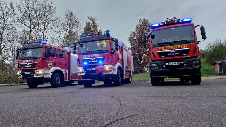 So sehen die drei neuen Feuerwehr-Fahrzeuge aus.
