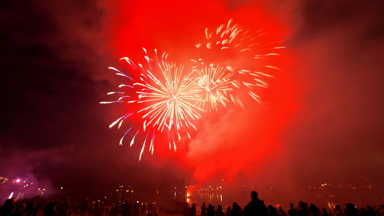 Das letzte Feuerwerk als Namensgeber des Malter in Flammen-Festivals stieg 2019. Sonnabendnacht ist es wieder so weit.