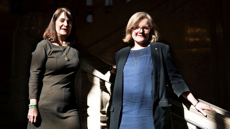 Christiane Filius-Jehne und Agnes Scharnetzky, die beiden Fraktionschefinnen der Grünen äußern sich zum Dresdner Bürgermeister-Streit.