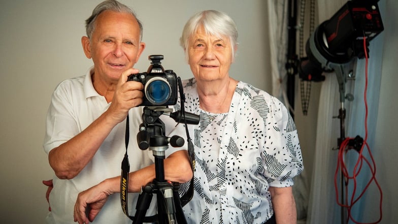 Fotograf Jürgen Frömmel, hier mit seiner Frau Eva-Maria, ist 80 Jahre alt geworden.