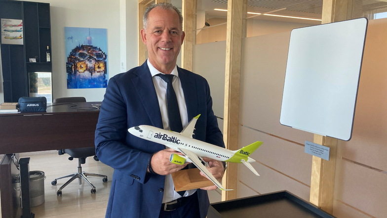 Martin Gauss ist Chef der lettischen Fluggesellschaft Air Baltic. Der Deutsche hält klimaneutrales Fliegen bis 2050 für möglich.