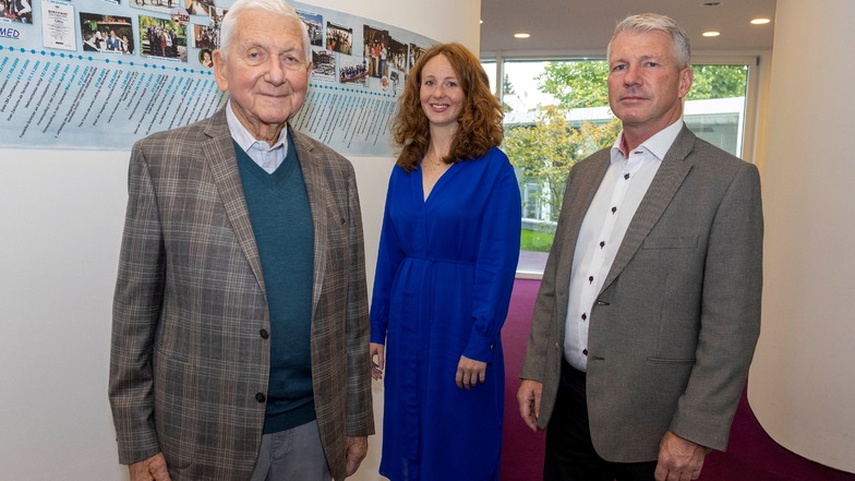 Eine Firma, drei Generationen: Gründer Gerhard Saegeling (l.), sein Sohn und jetziger Chef Uwe Saegeling und seine künftige Nachfolgerin Daniela Saegeling.