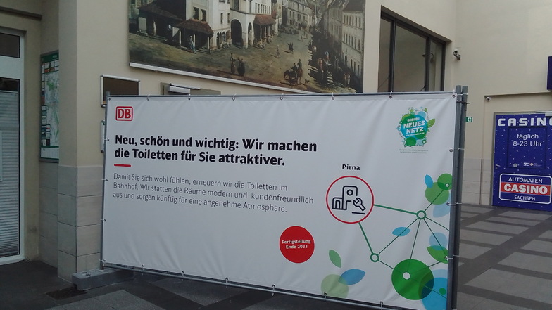 Toiletten im Bahnhof in Pirna werden erneuert
