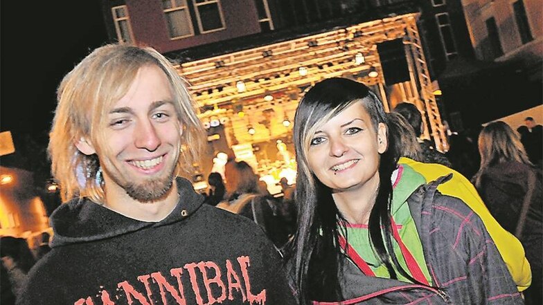 Die Junge Bühne – Magnet für Rock- und Metal-Fans wie Martin Schönherr und Nicole Kuppe aus Meißen.