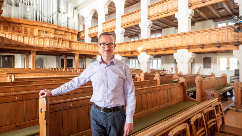 Zu Peter Kubaths bisheriger Wirkungsstätte in Radebeul gehörte bislang die Friedenskirche mit ihrer Orgel. Nun kam die Lutherkirche hinzu.