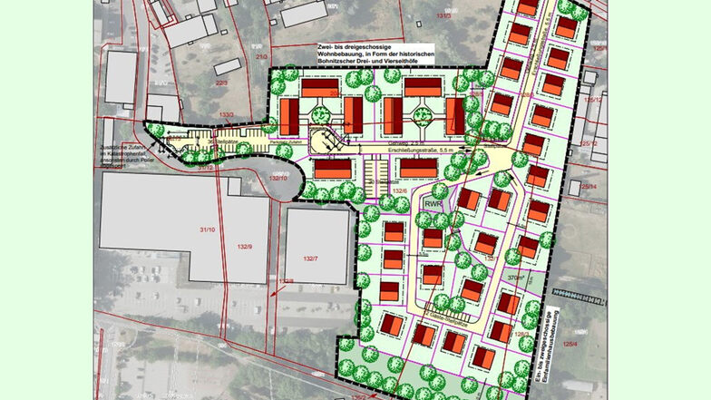 Eine neue Wohnsiedlung soll in Bohnitzsch entstehen. Erste Entwürfe fanden jetzt die Zustimmung der Meißner Stadträte.
