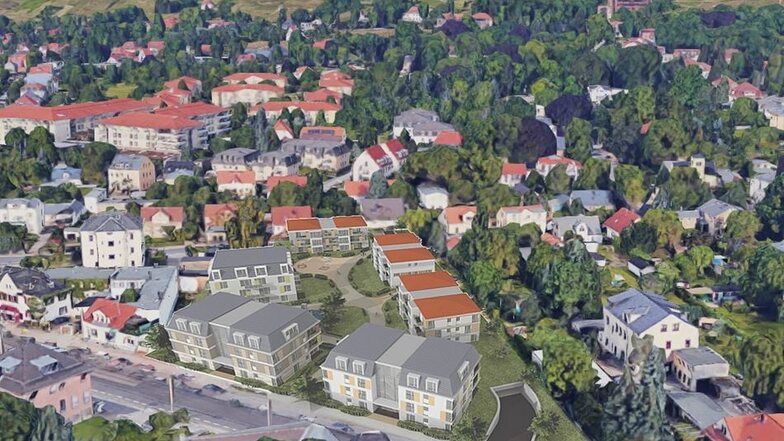 So soll das neue Wohngebiet zwischen Meißner Straße und Maxim-Gorki-Straße in zwei Jahren aussehen.