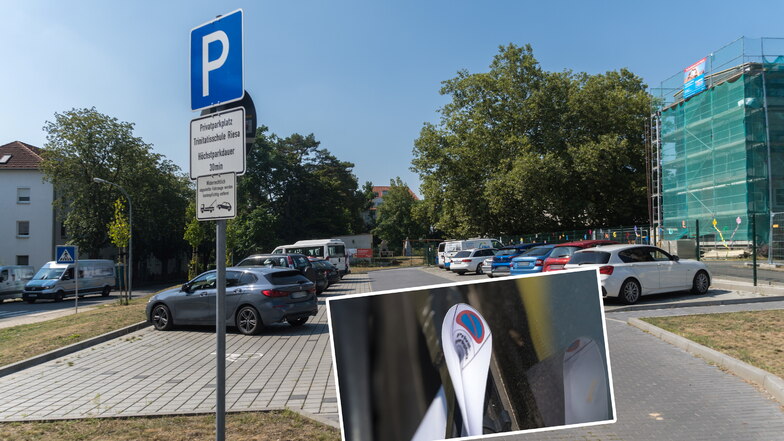 Der Parkplatz vor der Trinitatisschule wird aktuell von Schulmitarbeitern aber auch Firmen genutzt, die an der laufenden Schulsanierung beteiligt sind – aber auch manchem, der eigentlich nicht auf den Flächen stehen darf.