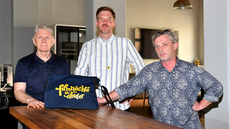 Kümmern sich als Geschäftsführer um die Filmnächte: Johannes Vittinghoff (v. l.), Philip Hartmanis und Matthias Pfitzner.