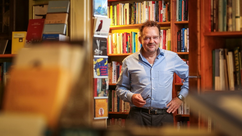 Jörg Stübing ist Inhaber der Dresdner Buchhandlung "Büchers Best". Die besteht seit mittlerweile 20 Jahren.