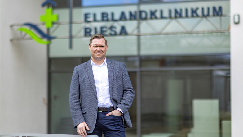 André Gubsch ist seit September 2023 Verwaltungsdirektor am Elblandklinikum in Riesa.