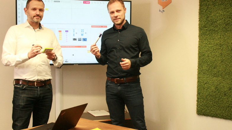 Die beiden Geschäftsführer der Firma Intra-Connect Michael Köllner (li.) und Felix Müller.