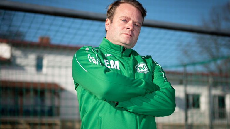 Eric Mantke vom Fußballverein FV 05 in Ottendorf-Okrilla bedauert die Absage der Spiele.