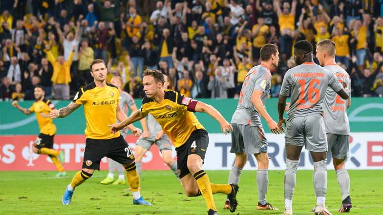 Dynamo jubelt und steht in der zweiten Pokal-Runde