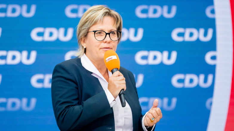 Barbara Klepsch (CDU), sächsische Kulturministerin, bei der Vorstellung des "Zukunftsteams" der Union in der CDU-Parteizentrale