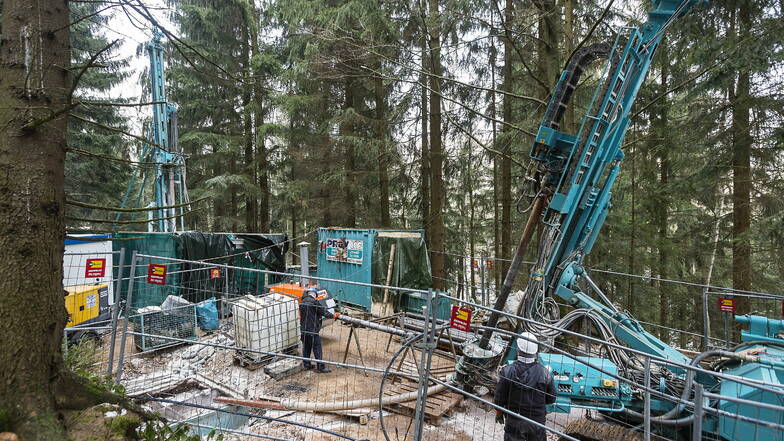 2018 liefen in Sadisdorf noch Erkundungsbohrungen bis in eine Tiefe von fast 300 Meter. Jetzt haben die Eigentümer der Lizenz ihr Projekt auslaufen lassen.