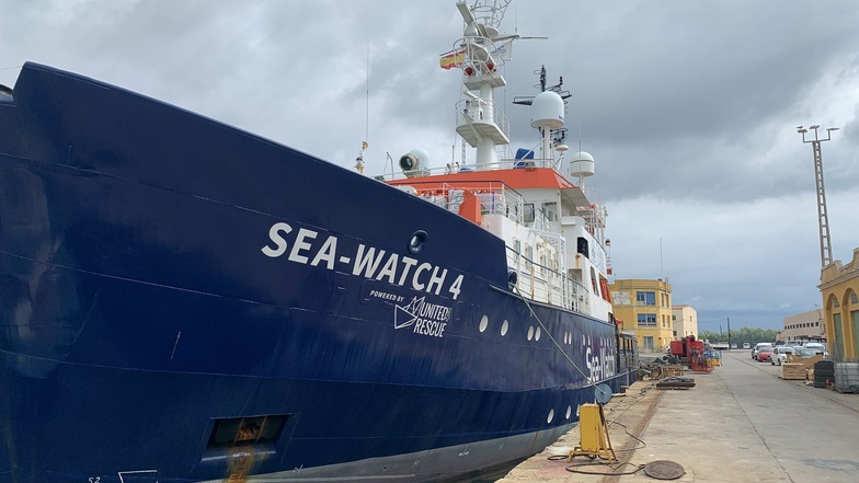 Die "Sea Watch 4" kiegt derzeit noch im spanischen Burriana.