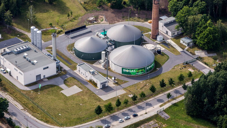 In Deutschland gibt es bereits Tausende Biogasanlagen. Diese hier ist von Sachsen-Energie und steht in Dresden-Klotzsche.