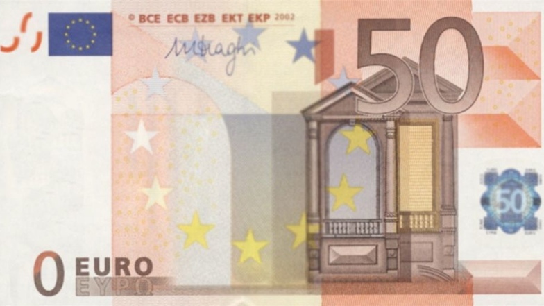 Dem 50-Euro-Schein fehlte eine bedeutende Ziffer auf der linken unteren Ecke. Unsere Illustration ist nicht der echte Schein, der wurde eingezogen.
