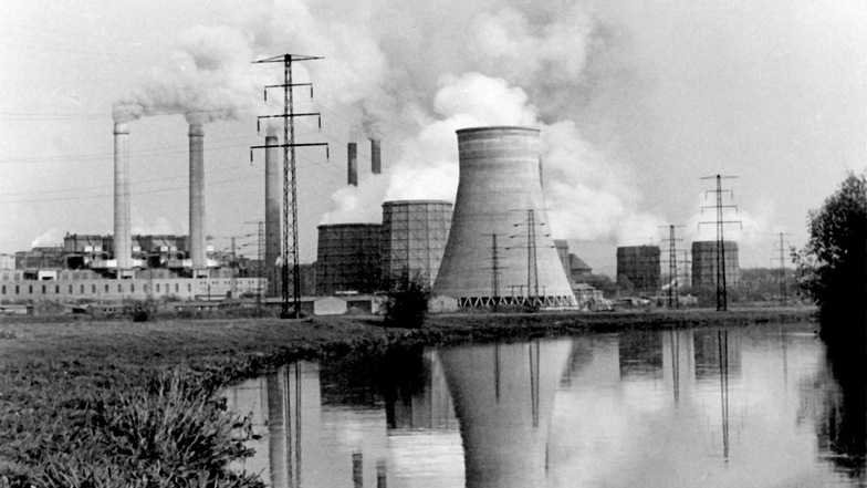 Das Hirschfelder Braunkohle-Kraftwerk ging Ende 1992 außer Betrieb.