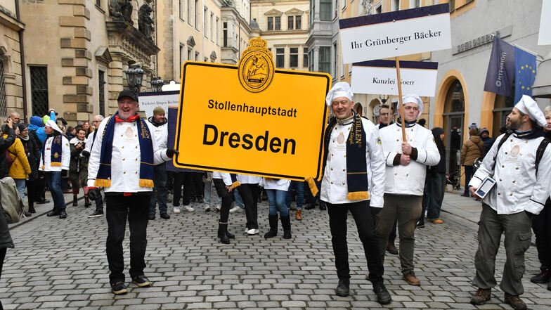 Unter anderem wurde die "Stollenhauptstadt Dresden" gefeiert.