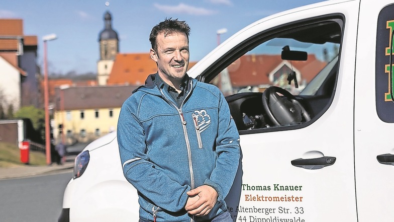 Thomas Knauer ist Obermeister der Elektroinnung Weißeritzkreis. Er führt einen Handwerksbetrieb, macht sich aber auch Gedanken um den Berufsnachwuchs.