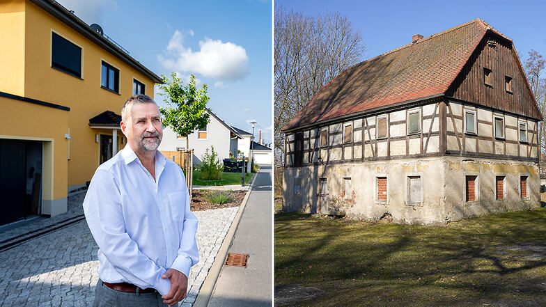 Pluspunkt: Bürgermeister Jens Krauße ist stolz darauf, dass Großharthau auch wegen drei neuer Wohngebiete wieder gewachsen ist. Knackpunkt: Die Sanierung des ehemaligen Gärtnerhauses im Schlosspark muss immer noch warten.