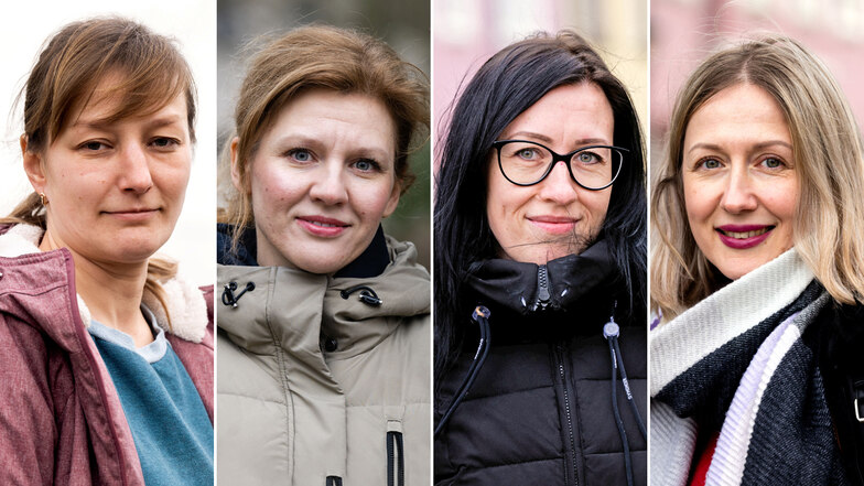 Sie erzählen von der Flucht aus ihrer Heimat und ihrer Sehnsucht nach Frieden: vier ukrainische Frauen, die im Landkreis Bautzen Zuflucht gefunden haben.