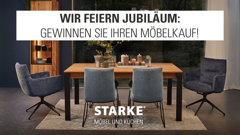 Exklusiv 5% Rabatt auf Qualitätsmöbel bei MÖBEL STARKE in Schönbach - einfach online oder vor Ort im Möbelhaus einlösen. Die Aktion läuft noch bis zum 30. November 2023.