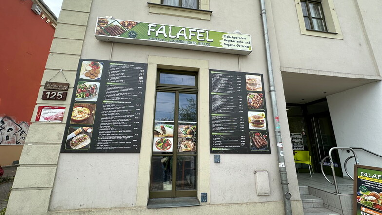 In Pieschen kann man für unter sieben Euro im Falafel Bistro zu Mittag essen.