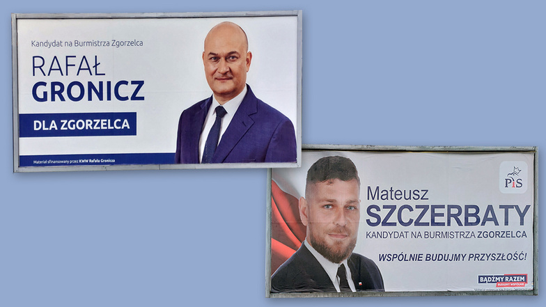 Rafal Gronicz und, Mateusz Szczerbaty bitten in zwei Wochen die Zgorzelecer noch mal zur Wahlurne.