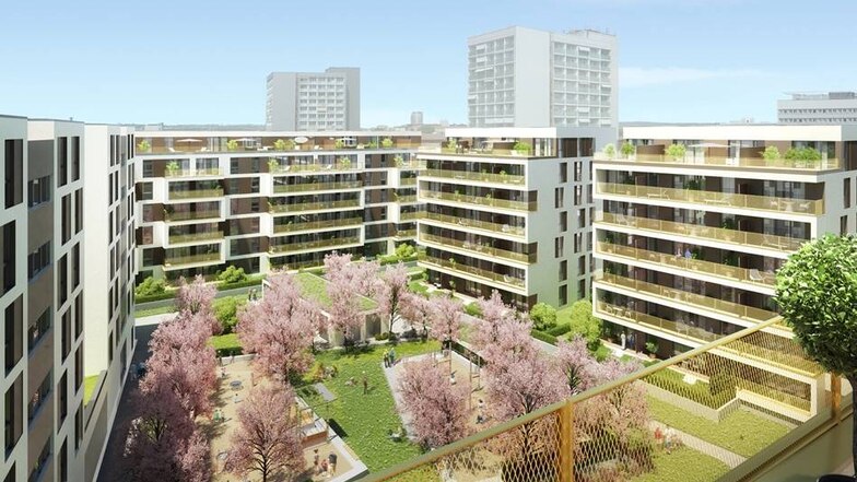 So soll der Innenhof gestaltet werden. Der Entwurf stammt vom Architekturbüro MPP Meding Plan aus Hamburg.