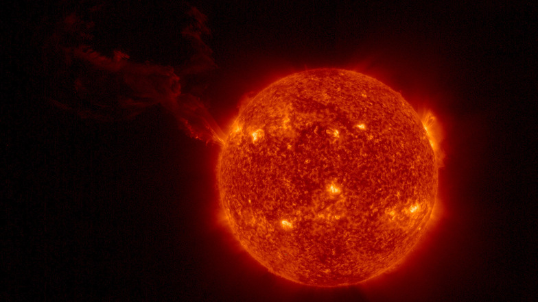 Sonneneruption, aufgenommen von der Sonde Solar Orbiter.