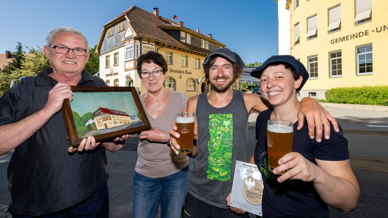 Bierbrauer schenken künftig im Deutschen Haus in Cunewalde aus