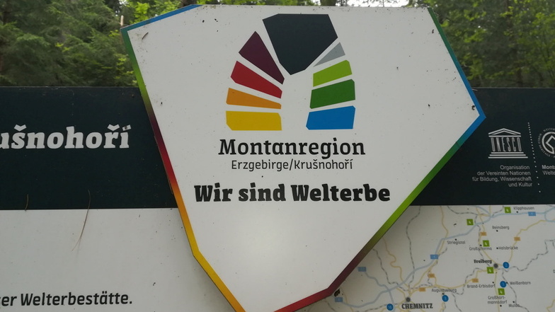 Hinweise mit dem Logo gibt es auch an vielen Stationen des Bergbaulehrpfades im Gersdorfer Revier.