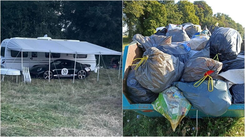 In der vergangenen Woche kampierte eine Großfamilie zwischen Kleingartenanlage und Marinekameradschaft. Die Stadt stellte einen Müllcontainer bereit - in dem offenbar auch Dritte ihren Abfall entsorgten.