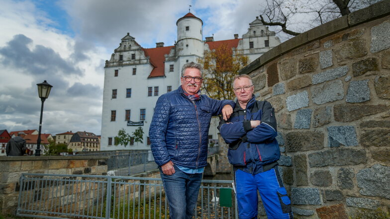 Vereinssprecher Rolf Garmhausen und Geschäftsführer Karl-Heinz Kaiser wollen das Zauberschloss vor dem Ruin bewahren.