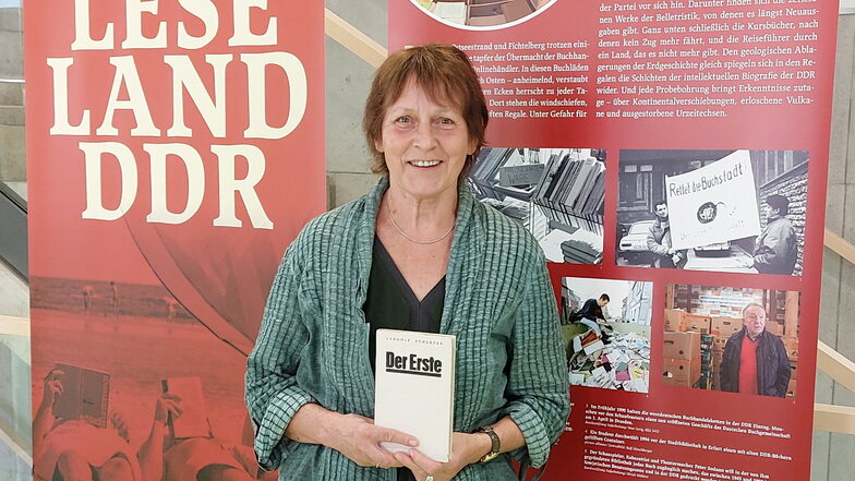 Hansi-Christiane Merkel, Vorstandsmitglied der Peter-Sodann-Bibliothek, war bei der Eröffnung der Ausstellung "Leseland DDR" in Berlin dabei.